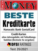  - Kostenlose Visa Kreditkarte der Hanseatic Bank + 35€ Startguthaben