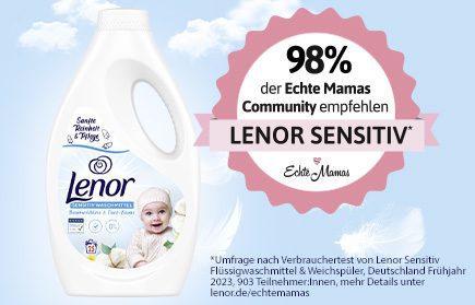 - Lenor Sensitiv Waschmittel – GRATIS TESTEN dank GELD-ZURÜCK-AKTION