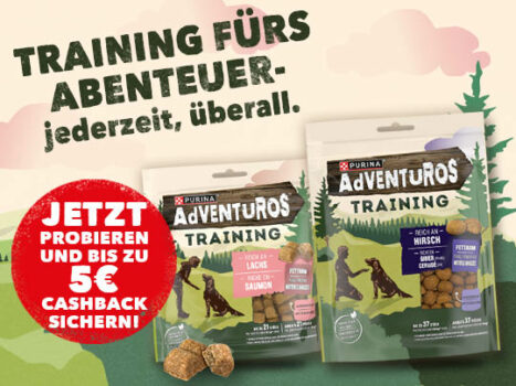 purina adventuros hundefutter (bis zu 5€) gratis testen dank geld zurÜck aktion