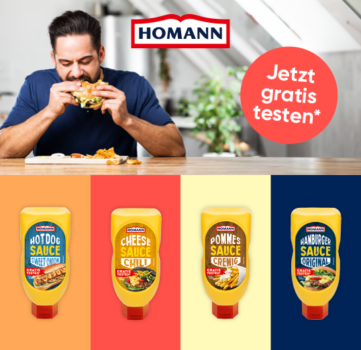 homann snack saucen gratis testen dank geld zurÜck aktion