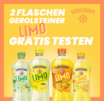 2 flaschen gerolsteiner limo gratis testen dank geld zurÜck aktion