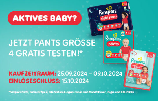 pampers pants größe 4 gratis testen dank geld zurÜck aktion