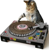 Kratz-Plattenspieler aus Pappe für Katzen | Katzenspielzeug | Plattenspieler & DJ Mixer | Kratzbaum | Kratzbrett | Katzenminze | Kratzmöbel | Kratzmatte | Kratzspielzeug | Katze | Katzen